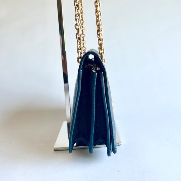 Tory Burch Black Pebble Genuine Leather Shoulder Bag Crossbody Bag - Picture 5 of 16